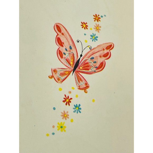 Vintage Greeting Card Hello And Best Wishes Amalgamated Lithographers W Glitter - Picture 3 of 10